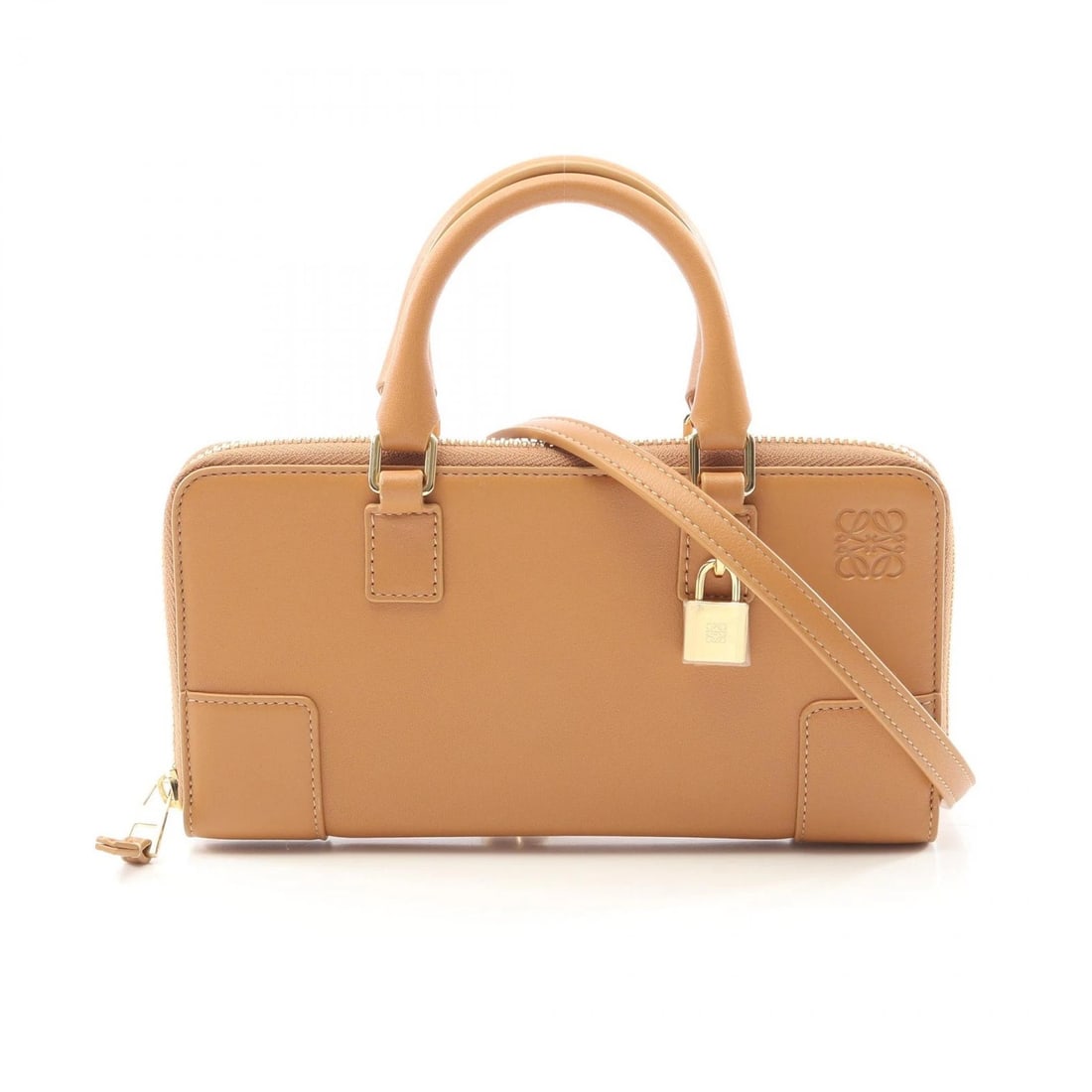LOEWE AMAZONA POUCH SHOULDER HANDBAG HANDBAG: LOEWE Amazona Pouch Shoulder Handbag Handbag Brand: LOEWE Type: Handbag Material: leather Color: Brown Size: (H:3.9" x W:7.9" x D:1.0") Handle?21cm(8.3") Accessories: None Accessories Noti