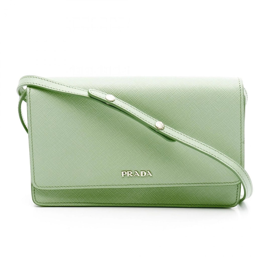 PRADA SAFFIANO LUX CROSSBODY SHOULDER BAG SHOULDER BAG: PRADA SAFFIANO LUX Crossbody Shoulder Bag Shoulder Bag Brand: PRADA Type: Shoulder Bag Material: Saffiano leather Color: Green Size: (H:4.9" x W:7.9") Shoulder?118(46.5") - 134cm(52.8") Accessori