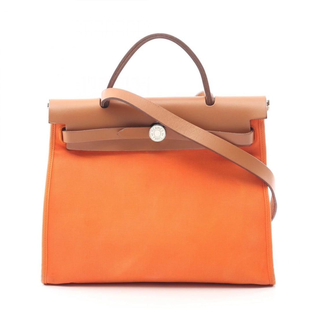 HERMES HERBAG ZIP PM HAND SHOULDERBAG TOILE OFFICIER HANDBAG (1 of 8)