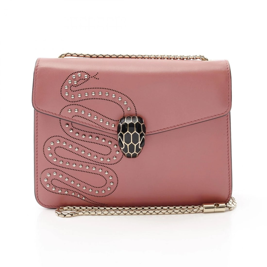 BVLGARI SERPENTI FOREVER CHAIN SHOULDER BAG LEATHER PINK SHOULDER BAG (1 of 6)