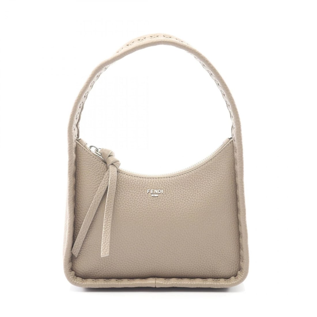 FENDI SMALL FENDESSENCE SELLERIA HANDBAG LEATHER BEIGE HANDBAG: FENDI Small FENDessence Selleria Handbag leather Beige Handbag Brand: FENDI Type: Handbag Material: leather Color: Beige Size: (H:4.7" x W:7.5" x D:2.8") Handle?32cm(12.6") Accessories: None <