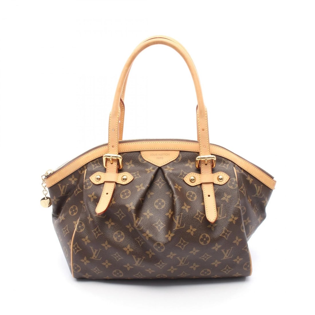 LOUIS VUITTON TIVOLI GM HANDBAG: LOUIS VUITTON Tivoli GM Handbag Brand: LOUIS VUITTON Type: Handbag Material: PVC coated canvas Color: Brown Size: (H:10.6" x W:13.0" x D:7.5") Handle?43~67cm(16.9") Strap drop?22cm(8.7") Accessor