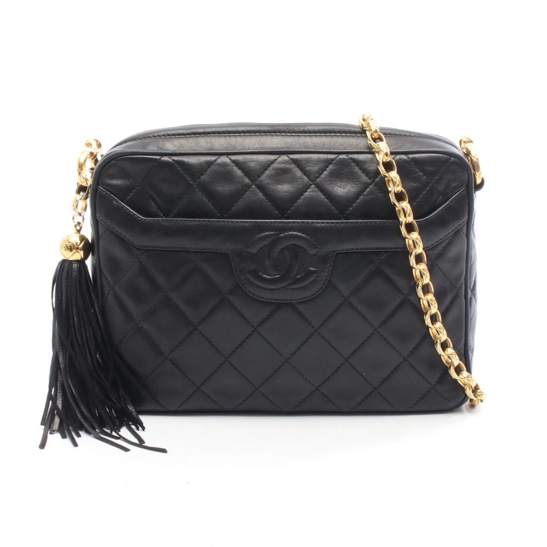 CHANEL MATELASSE COCO MARK CHAIN CROSSBODY SHOULDER BAG: CHANEL Matelasse COCO Mark chain crossbody Shoulder Bag Brand: CHANEL Type: Shoulder Bag Material: Lambskin (sheep leather) Color: Black Size: (H:6.7" x W:9.1" x D:2.4") Shoulder?116cm(45.7") Acc