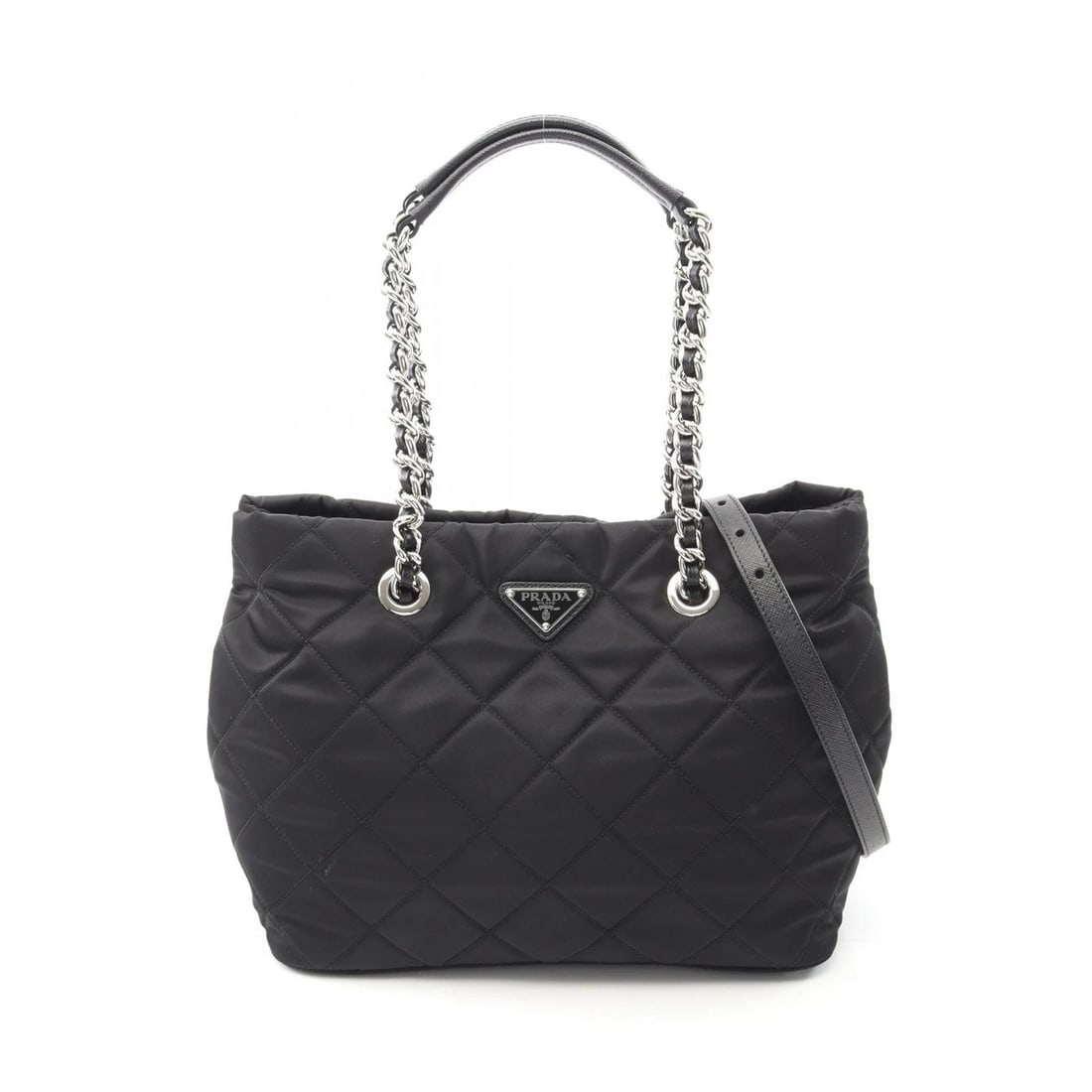 PRADA TESSUTO IMPUNTU TOTE SHOULDER BAG NYLON TOTE BAG: PRADA TESSUTO IMPUNTU Tote Shoulder Bag Nylon Tote Bag Brand: PRADA Type: Tote Bag Material: Nylon Color: Black Size: (H:8.7" x W:11.0" x D:6.7") Handle?51cm(20.1") Accessories: None Acces