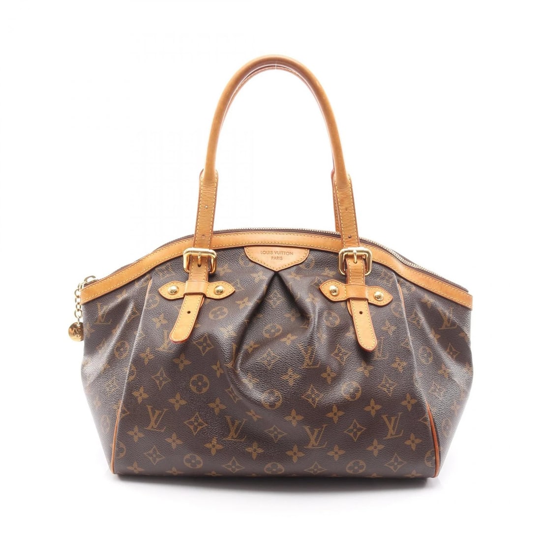 LOUIS VUITTON TIVOLI GM SHOULDER HANDBAG: LOUIS VUITTON Tivoli GM Shoulder Handbag Brand: LOUIS VUITTON Type: Handbag Material: PVC coated canvas Color: Brown Size: (H:10.6" x W:13.0" x D:7.5") Handle?43~67cm(16.9") Accessories: None