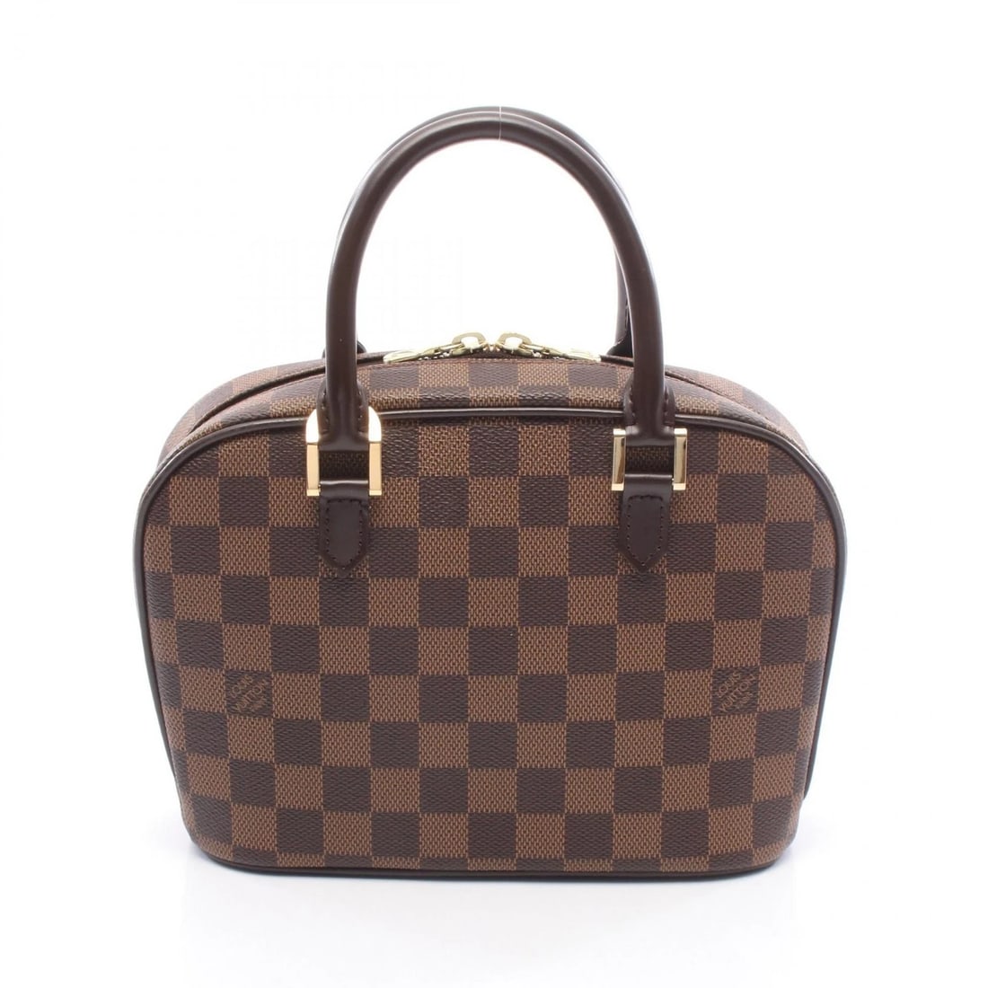 LOUIS VUITTON SARRIA MINI HANDBAG DAMIER HANDBAG: LOUIS VUITTON Sarria Mini Handbag Damier Handbag Brand: LOUIS VUITTON Type: Handbag Material: PVC coated canvas Color: Brown Size: (H:6.3" x W:8.3" x D:3.1") Handle?30cm(11.8") Accessories: None