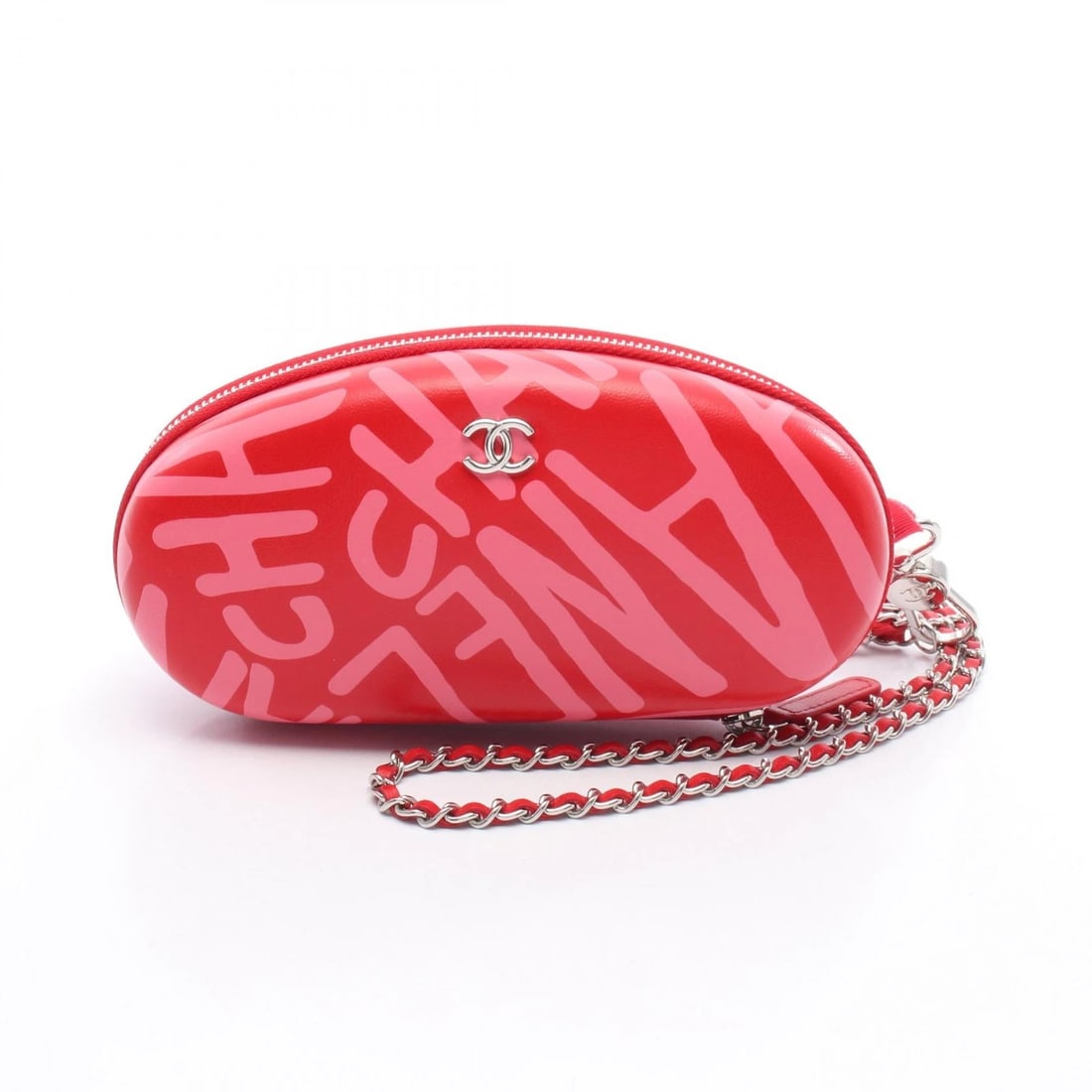 CHANEL COCO NEIGE SUNGLASSES CASE CHAIN SHOULDER SHOULDER BAG: CHANEL Coco Neige Sunglasses Case Chain Shoulder Shoulder Bag Brand: CHANEL Type: Shoulder Bag Material: leather Color: Red Size: (H:3.5" x W:6.9" x D:2.2") Shoulder?111cm(43.7") Accessories: Non