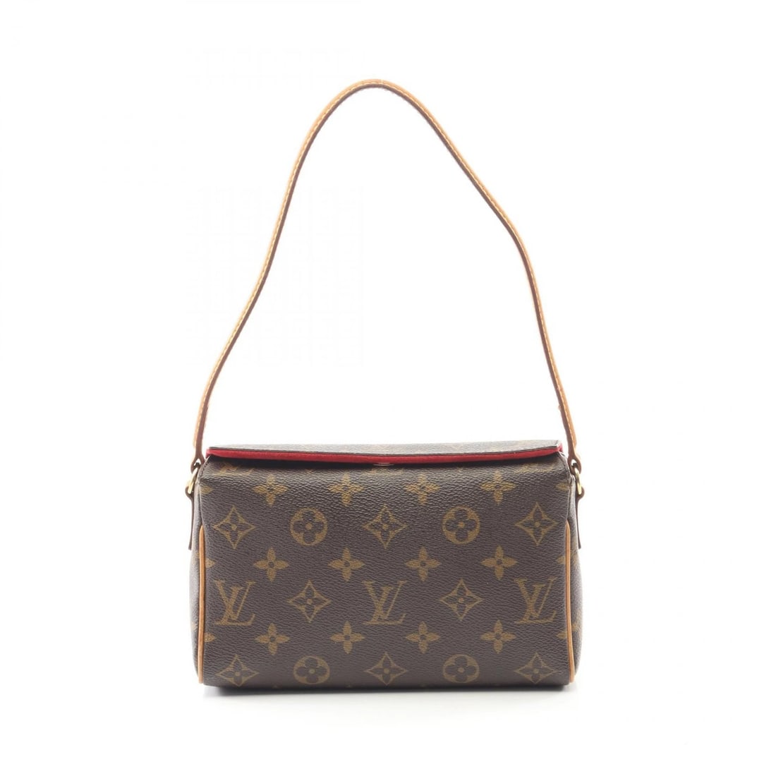 LOUIS VUITTON RECITAL SHOULDER HANDBAG: LOUIS VUITTON Recital Shoulder Handbag Brand: LOUIS VUITTON Type: Handbag Material: PVC coated canvas Color: Brown Size: (H:5.1" x W:7.9" x D:2.4") Handle?50cm(19.7") Accessories: None Acc