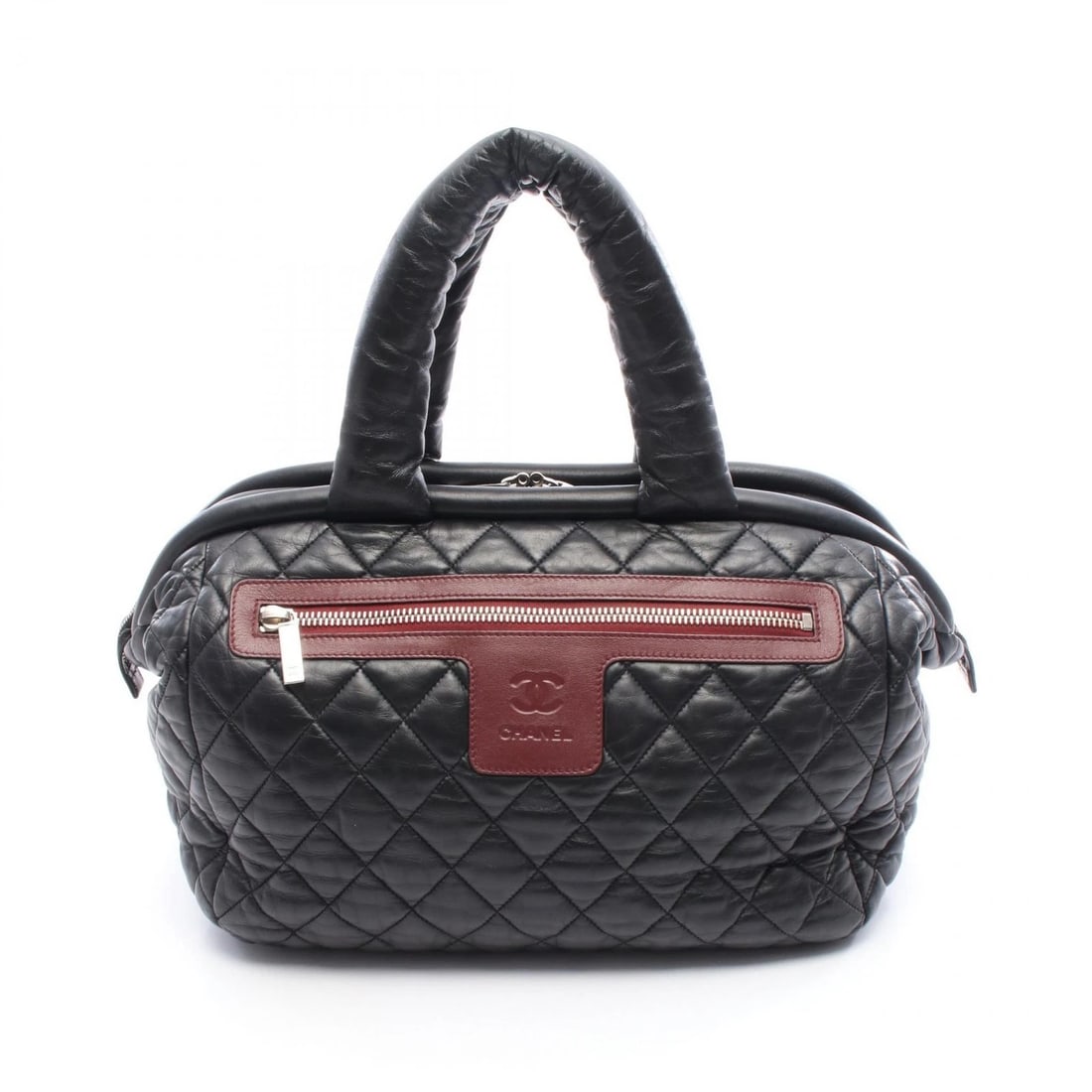 CHANEL COCOCOON HANDBAG LEATHER BLACK BORDEAUX HANDBAG (1 of 2)