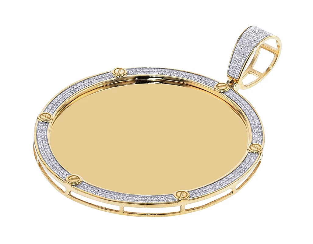 2 ROW REAL DIAMOND MEMORY PENDANT - 2