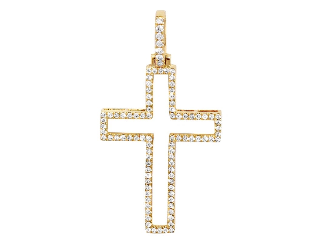OPEN CROSS REAL DIAMOND PENDANT (1 of 2)