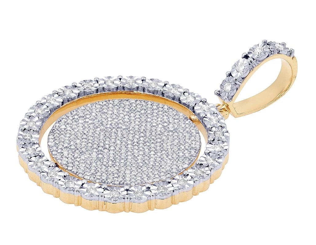 ROTATING ILLUSION DIAMOND MEMORY PENDANT - 2