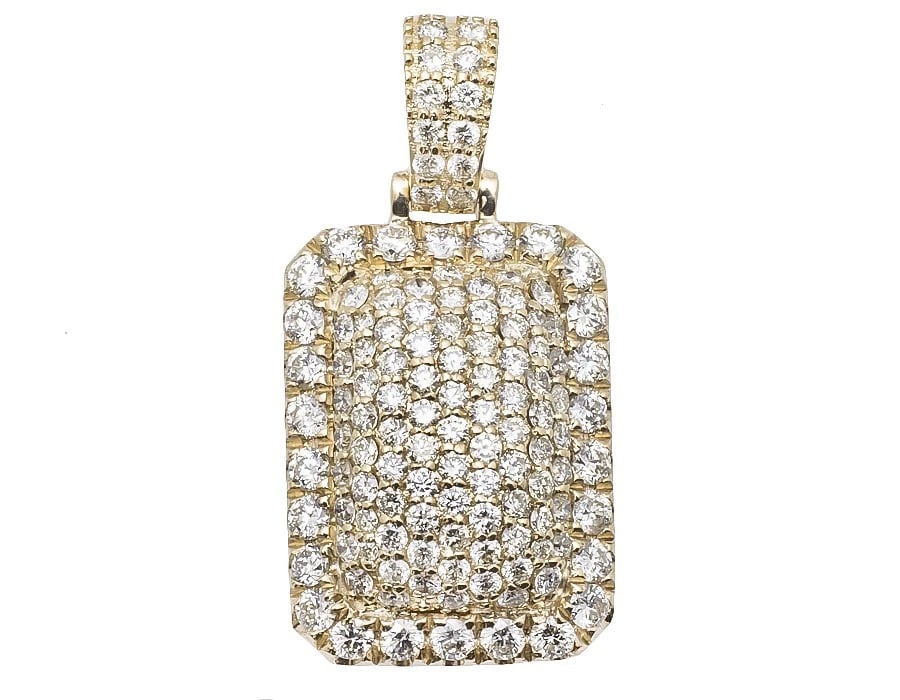 SOLID 14K YELLOW GOLD DOME PILLOW REAL VS DIAMOND PENDANT CHARM: Solid 14K Yellow Gold Dome Pillow Real VS Diamond Pendant Charm Brand: None Type: Pendant Material: 14k Yellow Gold, Main Stone/Creation Natural Color: Yellow Gold Size: Dimension 1.1" Accessorie