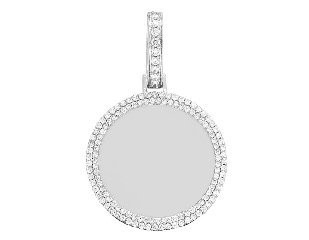 10K GOLD REAL DIAMOND MEMORY FRAME PENDANT: 10k Gold Real Diamond Memory Frame Pendant Brand: None Type: Pendant Material: 10k White Gold, Main Stone/Creation Natural Color: White Gold Size: Dimension 1.5" Accessories: None Accessor