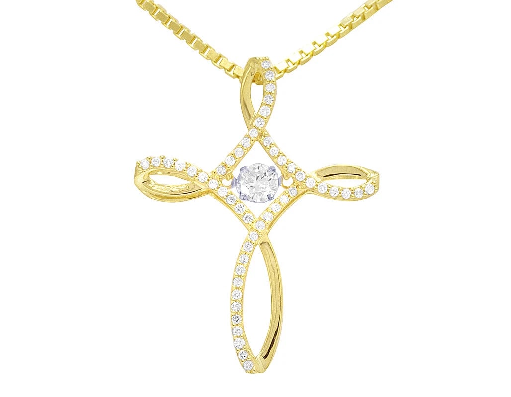 10K YELLOW GOLD HOCKEY CROSS REAL DIAMOND PENDANT: 10K Yellow Gold Hockey Cross Real Diamond Pendant Brand: None Type: Necklace Material: 10k Yellow Gold, Main Stone/Creation Natural Color: Yellow Gold Size: Dimension 1.2" Accessories: None