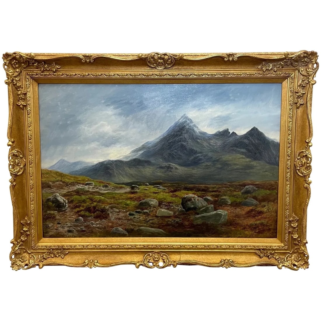 MYSTIC HIGHLANDS VICTORIAN SCOTTISH OIL PAINTING: Mystic Highlands Victorian Scottish Oil Painting Year of Production: Type: Painting Time Period Produced: 1850-1899 Material: Canvas Production Technique: Oil Painting Size : Item Length 5.5 cm,I