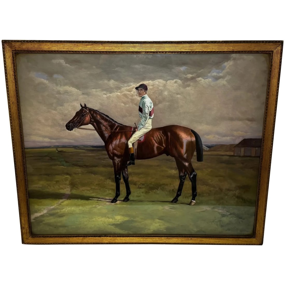 19TH CENTURY OIL PAINTING DERBY WINNER HORSE (1 of 12)