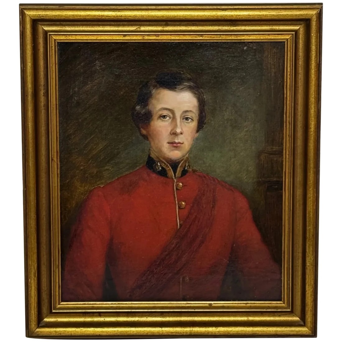OIL PAINTING PORTRAIT RED COAT VICTORIAN INFANTRY OFFICER SECOND LIEUTENANT: Oil Painting Portrait Red Coat Victorian Infantry Officer Second Lieutenant Year of Production: 1880 Type: Painting Time Period Produced: 1850-1899 Material: Canvas Production Technique: Oil Paint