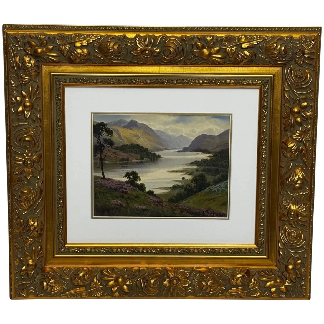 THIRLMERE AND HELVELLYN LAKE DISTRICT WATERCOLOUR PAINTING: Thirlmere and Helvellyn Lake District Watercolour Painting Year of Production: 1925 Type: Painting Time Period Produced: 1925-1949 Material: Paper, Watercolour Production Technique: Watercolour Pa
