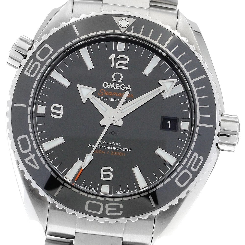 OMEGA SEAMASTER PLANET OCEAN WATCH: OMEGA Seamaster Planet Ocean Watch Brand: OMEGA Type: Wristwatch Material: Band Material Stainless Steel, Case Material Stainless Steel Color: Band Color Silver, Dial Color black, Case Color