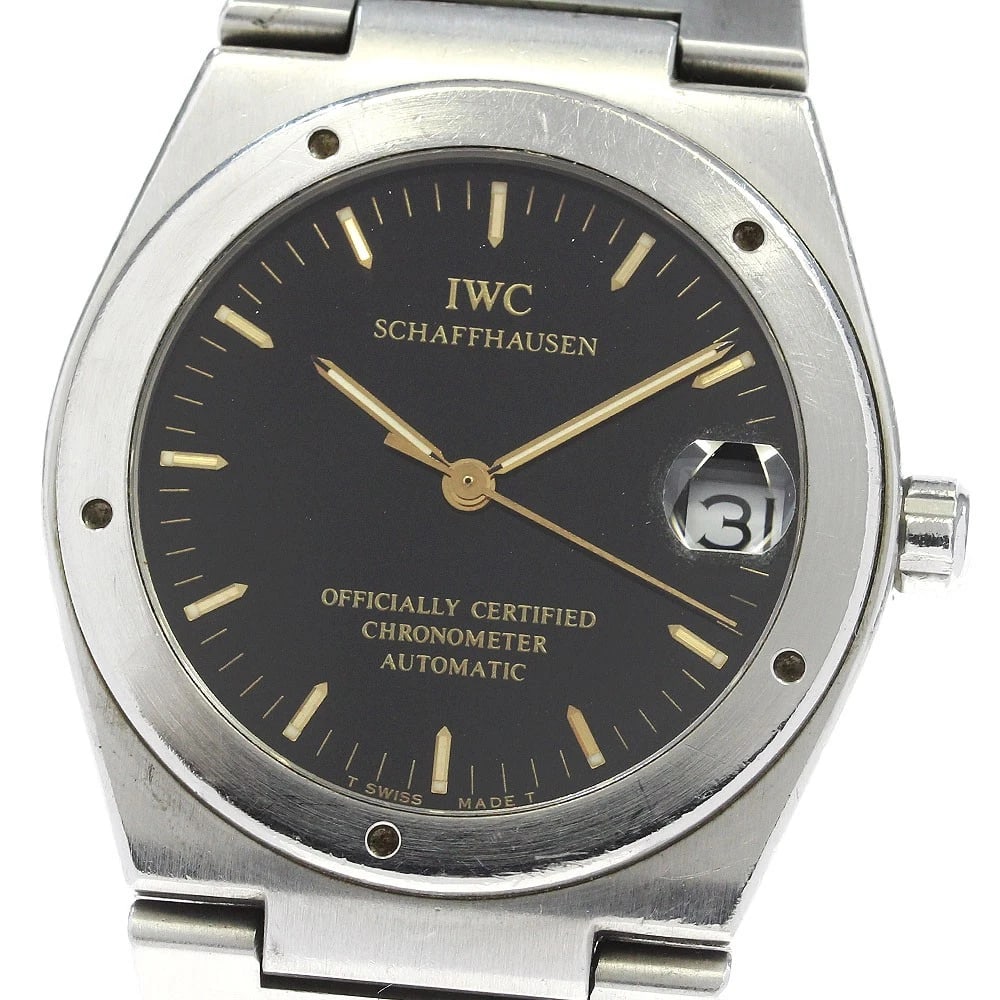IWC INGENIEUR CHRONOMETER BLACK WATCH: IWC Ingenieur Chronometer Black Watch Brand: IWC SCHAFFHAUSEN Type: Wristwatch Material: Band Material Stainless Steel, Case Material Stainless Steel Color: Band Color Silver, Dial Color black,