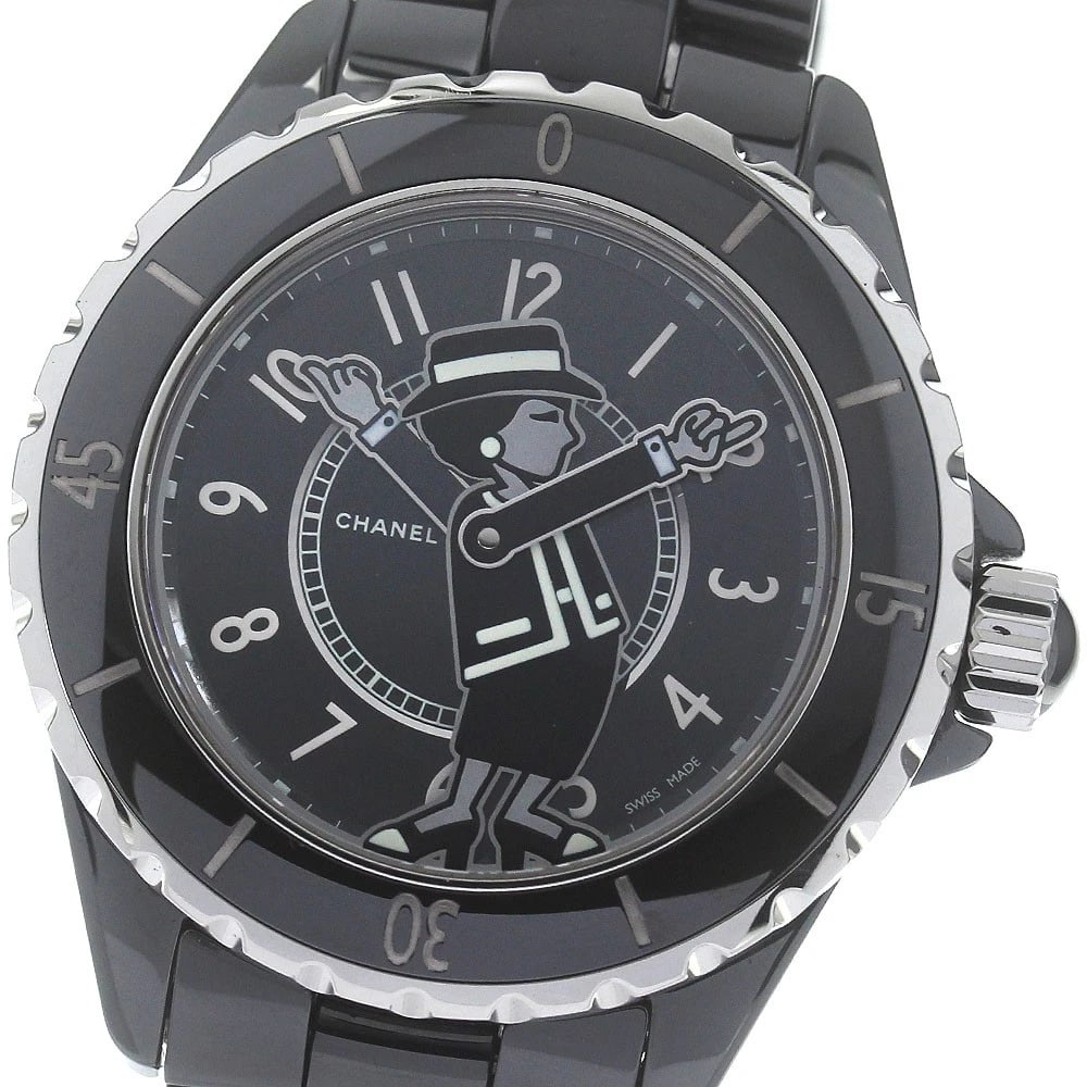 CHANEL J12 WATCH: CHANEL J12 Watch Brand: CHANEL Type: Wristwatch Material: Band Material Stainless Steel / ceramic, Case Material Stainless Steel / ceramic Color: Band Color black, Dial Color black, Case Color