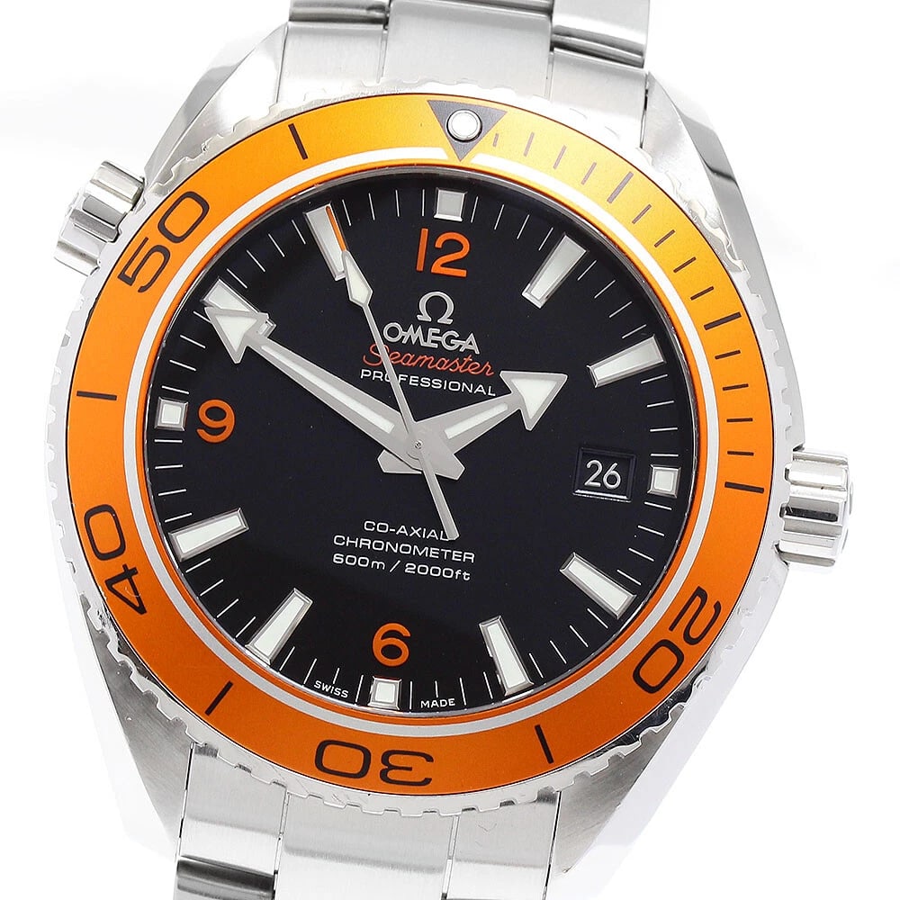 OMEGA SEAMASTER PLANETOCEAN WATCH: OMEGA Seamaster PlanetOcean Watch Brand: OMEGA Type: Wristwatch Material: Band Material Stainless Steel, Case Material Stainless Steel Color: Band Color Silver, Dial Color black, Case Color