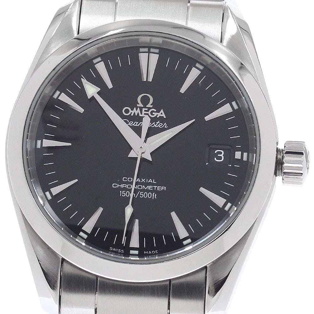 OMEGA SEAMASTER AQUA TERRA CO AXIAL CHRONOMETER WATCH: OMEGA Seamaster Aqua Terra Co Axial Chronometer Watch Brand: OMEGA Type: Wristwatch Material: Band Material Stainless Steel, Case Material Stainless Steel Color: Band Color Silver, Dial Color