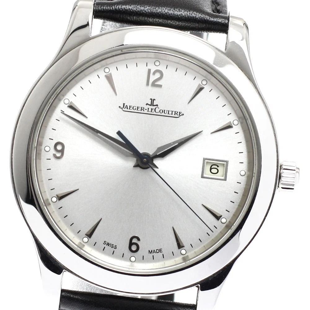 JAEGER LECOULTRE MASTER WATCH: JAEGER LECOULTRE Master Watch Brand: JAEGER-LECOULTRE Type: Wristwatch Material: Band Material leather, Case Material Stainless Steel Color: Band Color leather, Dial Color Silver, Case Color Silver
