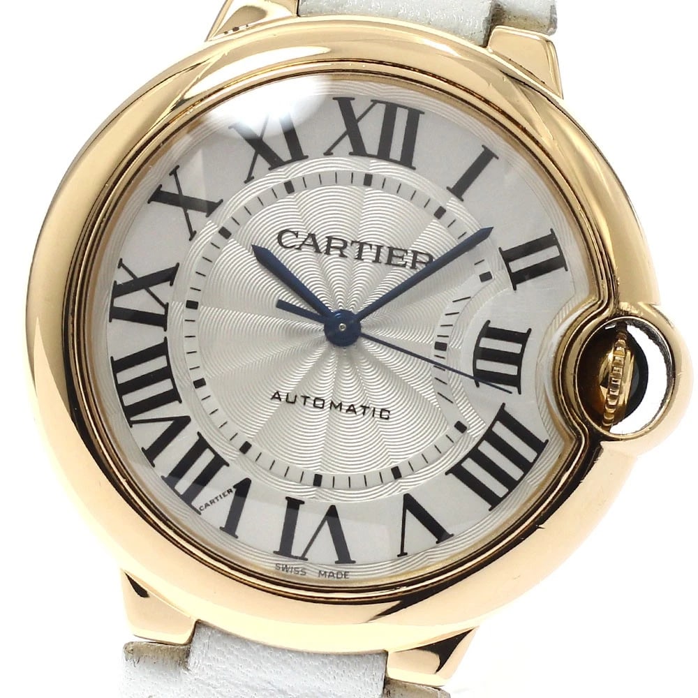 CARTIER BARON BLUE 18K YELLOW GOLD SILVER WATCH (1 of 2)