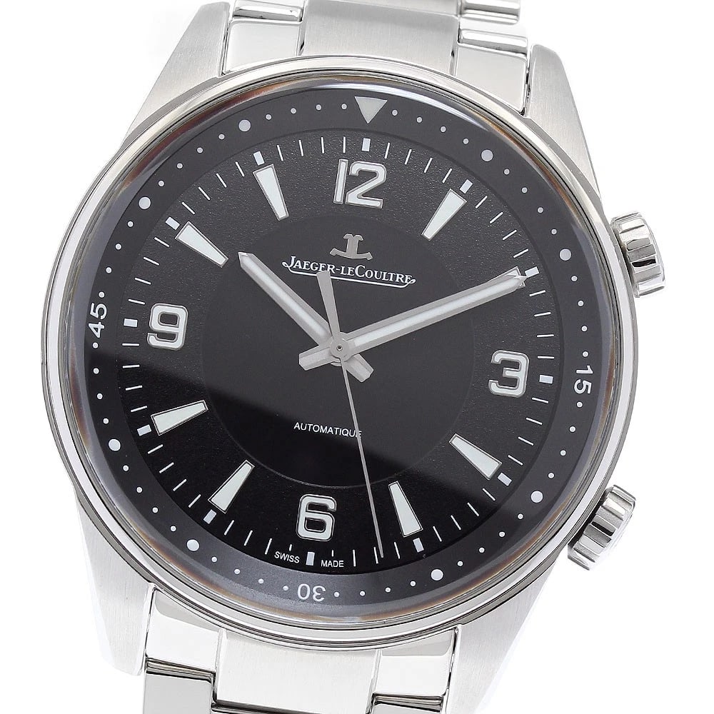 JAEGER LECOULTRE POLARIS BLACK WATCH: JAEGER LECOULTRE Polaris black Watch Brand: JAEGER-LECOULTRE Type: Wristwatch Material: Band Material Stainless Steel, Case Material Stainless Steel Color: Band Color Silver, Dial Color black, Case