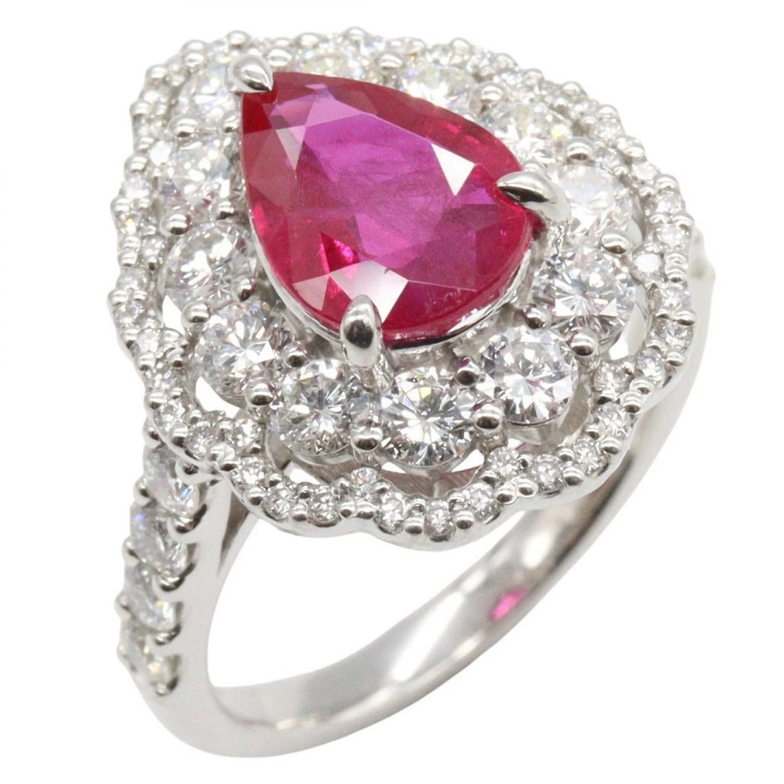 JEWELRY RUBY DIAMOND RING PT900 PLATINUM RED: JEWELRY Ruby Diamond Ring Pt900 Platinum Red Brand: JEWELRY Type: Ring Material: Pt900 Platinum Color: Silver??ish colors × Red??ish colors × Clear??ish colors Size: 5.25 - 5.5 US 