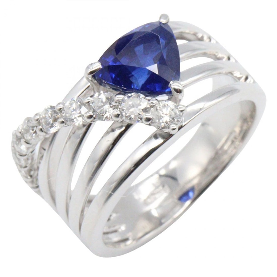 JEWELRY SAPPHIRE DIAMOND RING 18KWG: JEWELRY Sapphire Diamond Ring 18KWG Brand: JEWELRY Type: Ring Material: K18WG?White Gold? Main Stone/Creation sapphire Color: Silver??ish colors × Blue??ish colors × Clear??ish colors Size:
