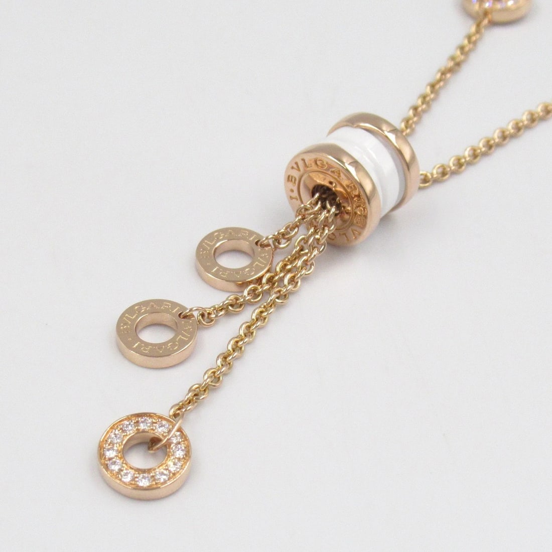 BVLGARI B-ZERO1 ELEMENT NECKLACE CERAMIC 18KPG - 6