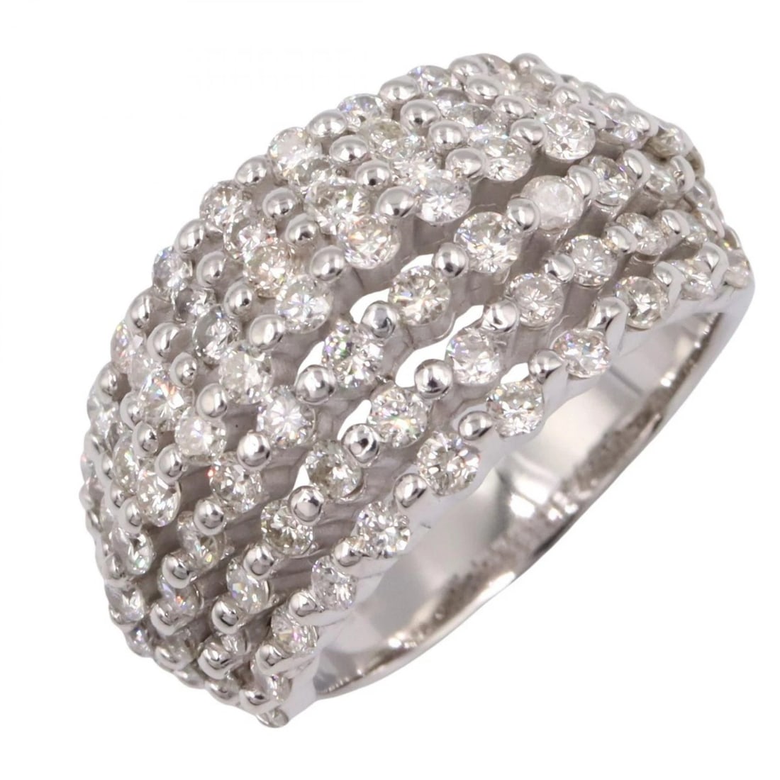 JEWELRY DIAMOND RING 18KWG WHITE GOLD: JEWELRY Diamond Ring 18KWG White Gold Brand: JEWELRY Type: Ring Material: K18WG?White Gold? Color: Silver??ish colors × Clear??ish colors Size: 4.75 - 5 US Accessories: None Accessories
