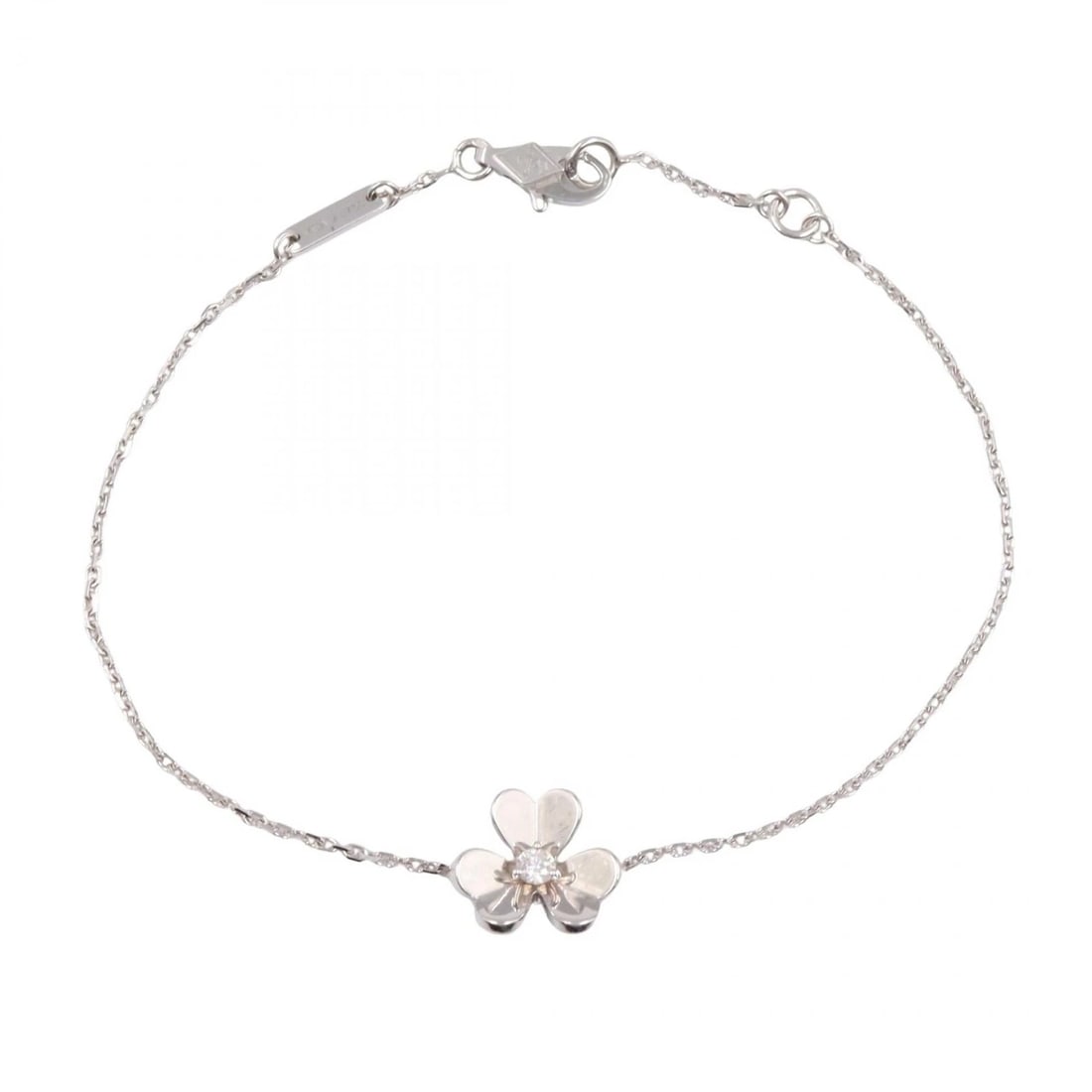 VAN CLEEF & ARPELS FRIVOLE MINI 1PD BRACELET: Van Cleef & Arpels Frivole Mini 1PD Bracelet Brand: Van Cleef & Arpels Type: Bracelet Material: K18WG?White Gold? Color: Silver??ish colors × Clear??ish colors Size: Size Band