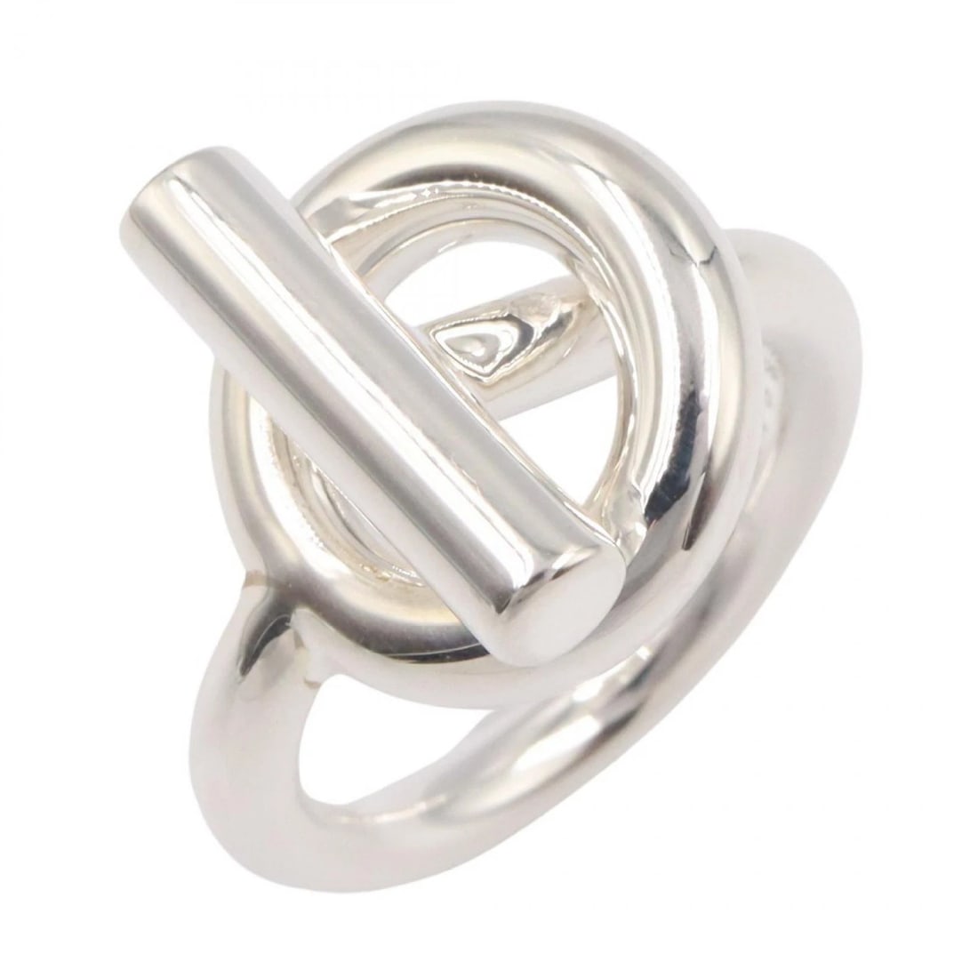 HERMES ECHAPPEE MM RING SILVER925: HERMES Echappee MM Ring Silver925 Brand: HERMES Type: Ring Material: Silver925 Color: Silver??ish colors Size: 5.5 - 5.75 US Accessories: None Accessories Notice: When purchasing pre-owned