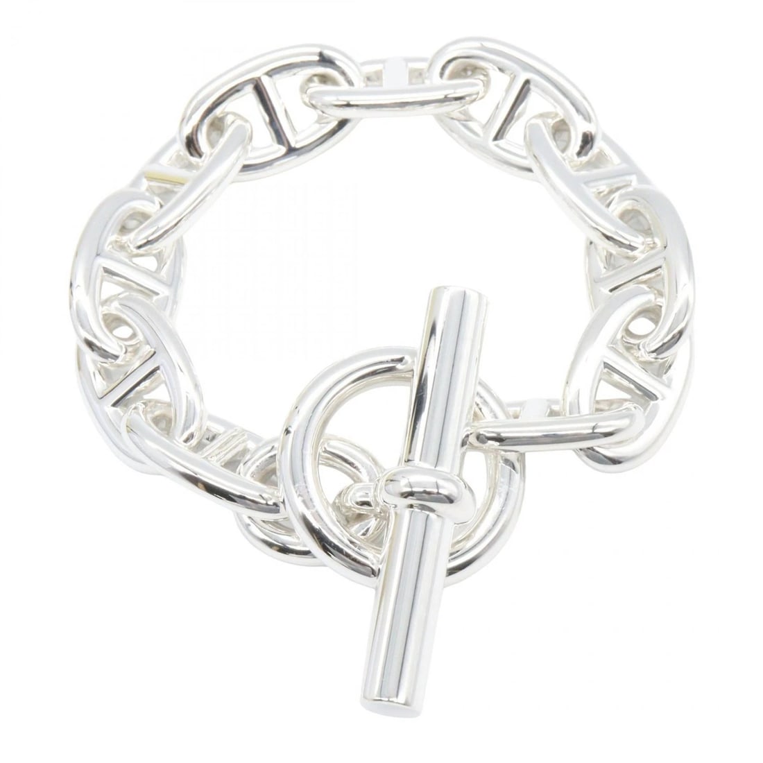 HERMES CHAINE DANCRE TGM 11-LINKS BRACELET SILVER925: HERMES Chaine dancre TGM 11-links Bracelet Silver925 Brand: HERMES Type: Bracelet Material: Silver925 Color: Silver??ish colors Size: Size Band Length?16.5cm(6.5") Accessories: None