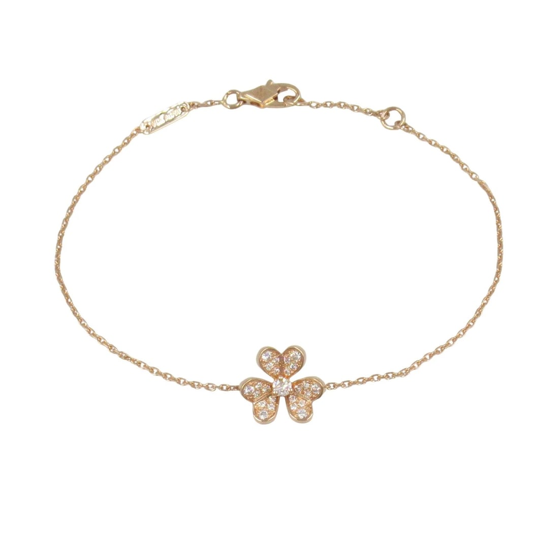 VAN CLEEF & ARPELS FRIVOLE MINI BRACELET DIAMOND: Van Cleef & Arpels Frivole Mini Bracelet Diamond Brand: Van Cleef & Arpels Type: Bracelet Material: K18PG?Rose Gold? Color: Clear??ish colors Size: Size Band Length?15.5/17cm(6.1") Motif