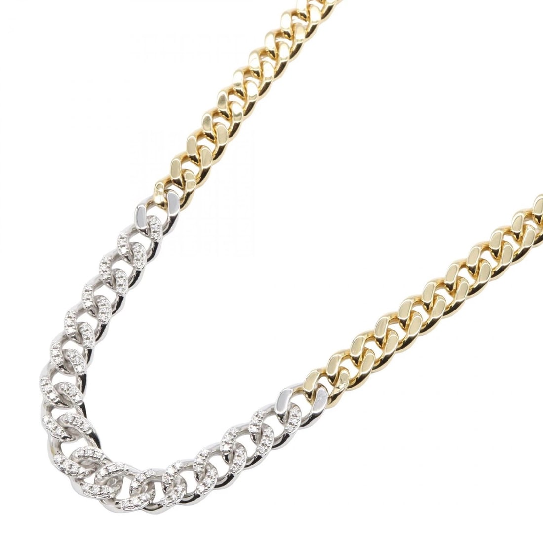 TASAKI DIAMOND PEARL NECKLACE SINGLE 2 SIDE CURB LINK CHAIN: TASAKI Diamond Pearl Necklace Single 2 side Curb link chain Brand: TASAKI Type: Necklace Material: K18 (Yellow Gold) Color: Gold??ish colors × Silver??ish colors × White / Clear??ish colors 