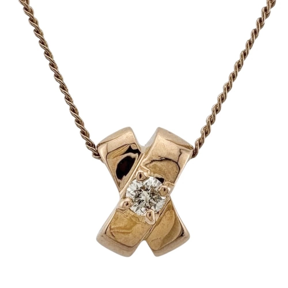 NECKLACE K18 PINK GOLD DIAMOND (1 of 4)