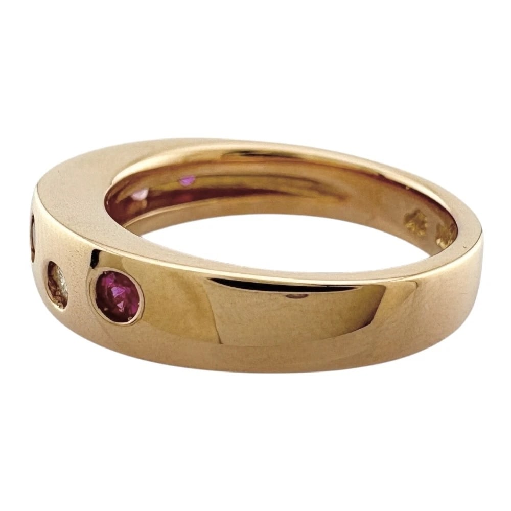 RING K18 YELLOW GOLD RUBY - 3