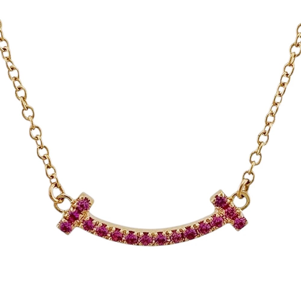 TIFFANY&CO. NECKLACE K18 PINK GOLD PINK: TIFFANY&Co. Necklace K18 Pink Gold Pink Brand: Tiffany&co. Type: Necklace Material: K18 Pink Gold Main Stone/Creation Pink sapphire Color: Pink gold Size: Total Length:46cm Chain width:1.0mm