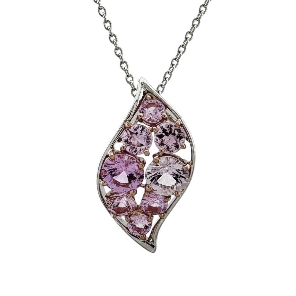 TASAKI NECKLACE K18 WHITE GOLD: TASAKI Necklace K18 white gold Brand: TASAKI Type: Necklace Material: K18 white gold Main Stone/Creation Pink sapphire Color: Pink gold Size: Total Length:45cm Chain width:1.0mm Top:W10.0mm x