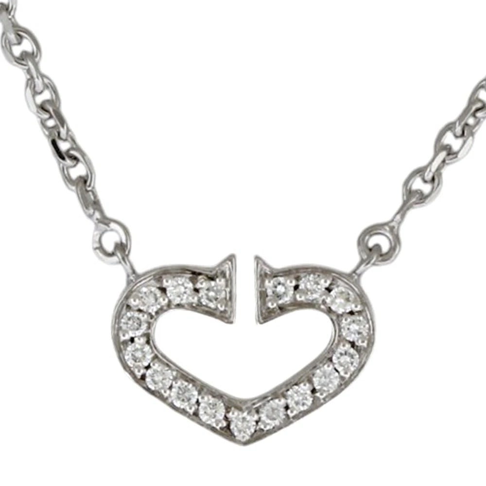 CARTIER NECKLACE K18 WHITE GOLD DIAMOND: CARTIER Necklace K18 white gold diamond Brand: CARTIER Type: Necklace Material: K18 white gold Main Stone/Creation Natural Color: White gold Size: Total Length:40cm Chain width:1.6mm Top:W12.0mm x