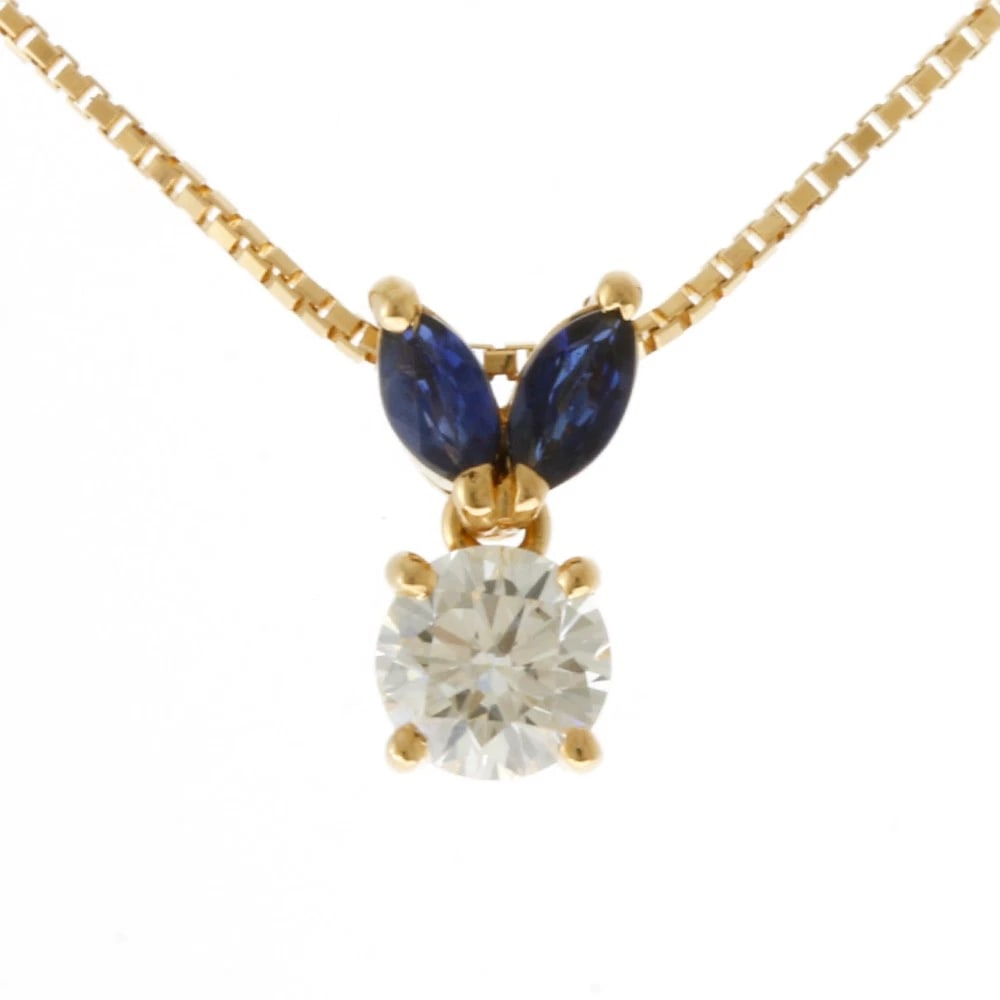 NECKLACE K18 YELLOW GOLD DIAMOND (1 of 5)