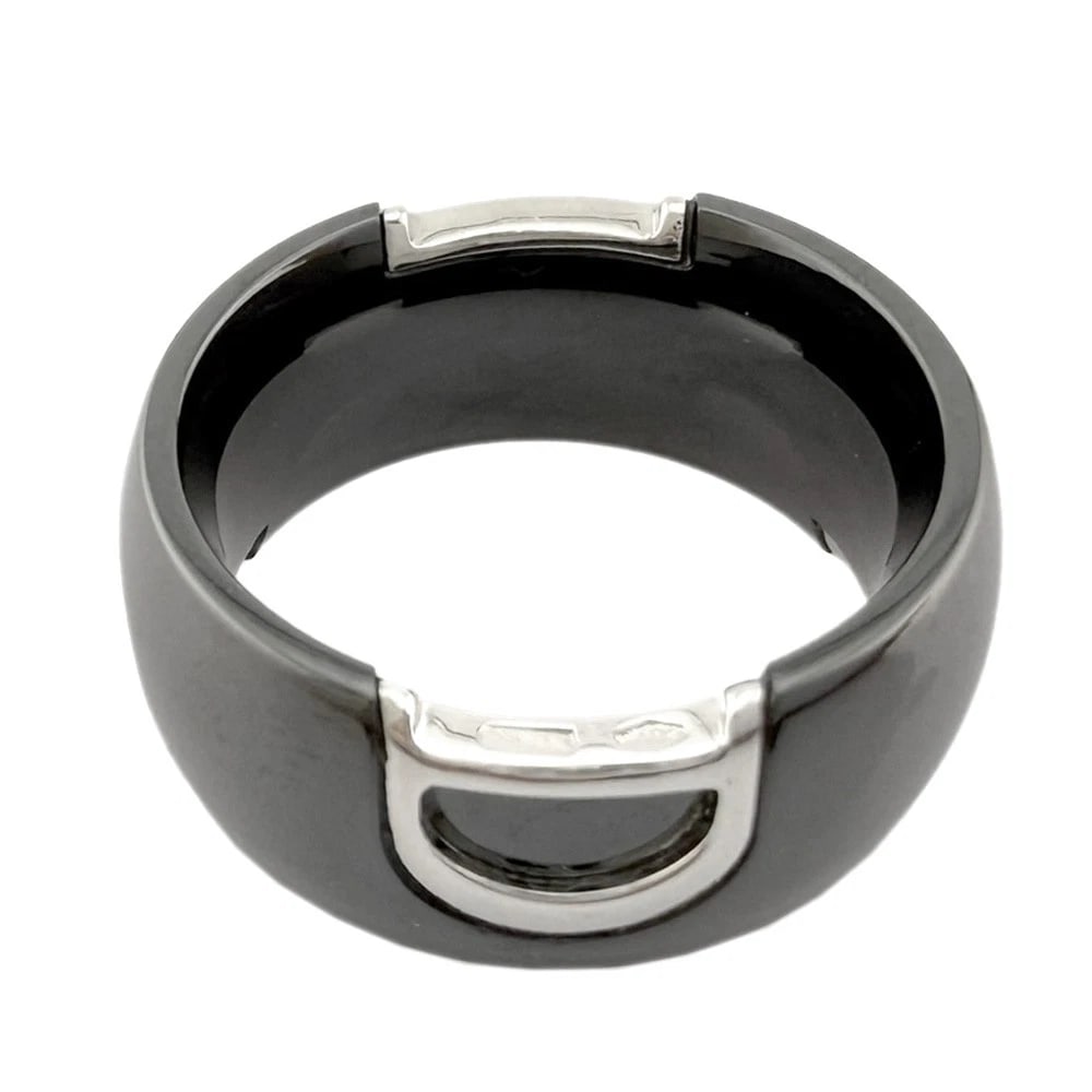DAMIANI RING K18 WHITE GOLD CERAMIC - 3