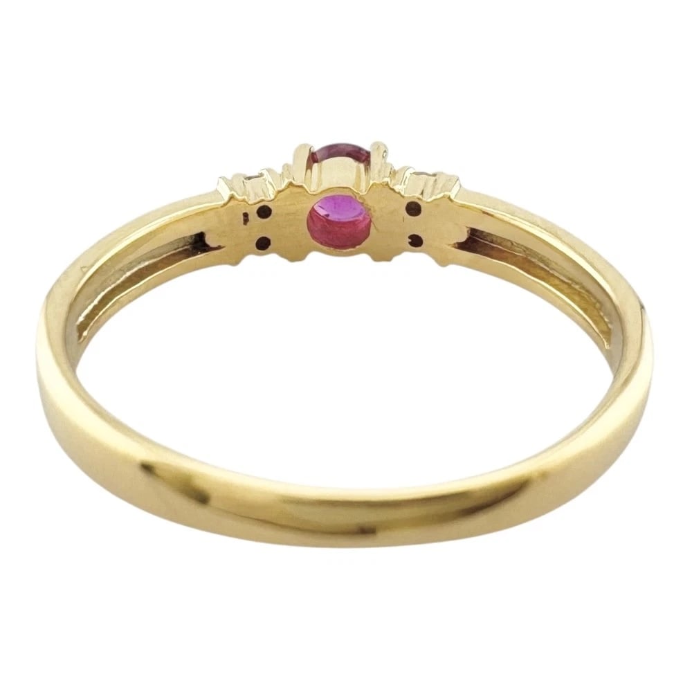 RING K18 GOLD PT900PLATINUM RUBY - 3