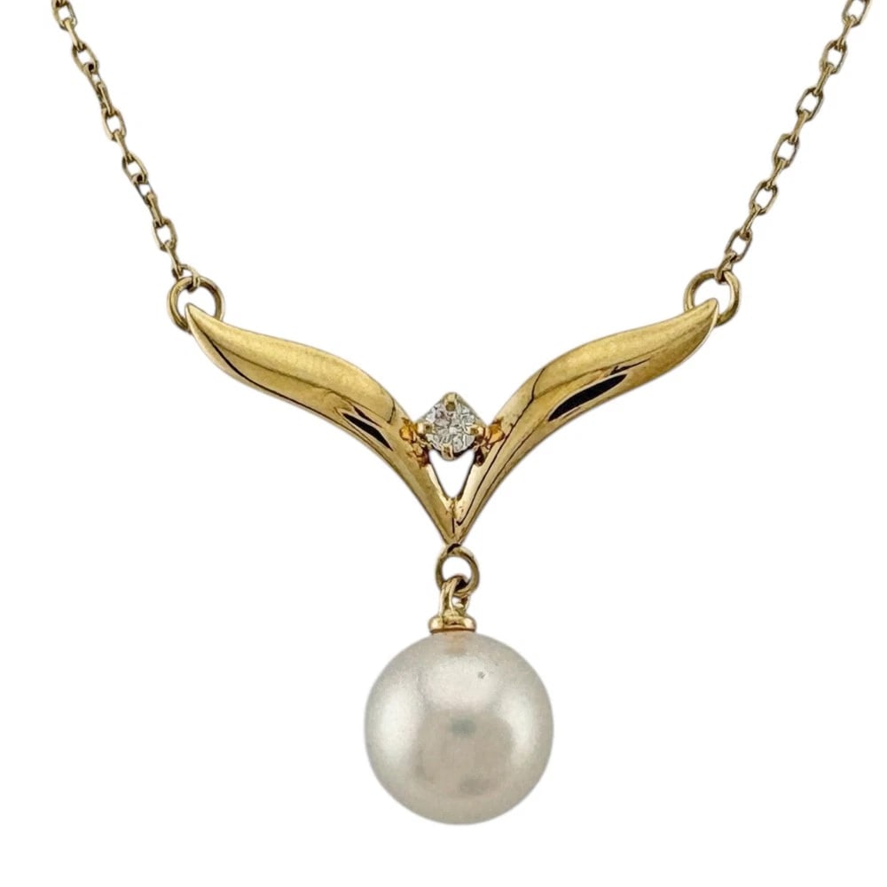 MIKIMOTO NECKLACE K18 YELLOW GOLD DIAMOND: MIKIMOTO Necklace K18 yellow gold diamond Brand: MIKIMOTO Type: Necklace Material: K18 yellow gold Main Stone/Creation Natural Color: gold Size: Total Length:42.5cm The total length is