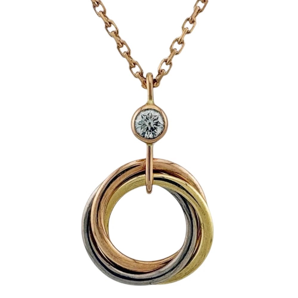CARTIER NECKLACE K18 PINK GOLD: CARTIER Necklace K18 Pink Gold Brand: CARTIER Type: Necklace Material: K18 Pink Gold Main Stone/Creation Natural Color: Pink Gold / Silver Size: Total Length:40cm Chain width:0.8mm AdjUS ter